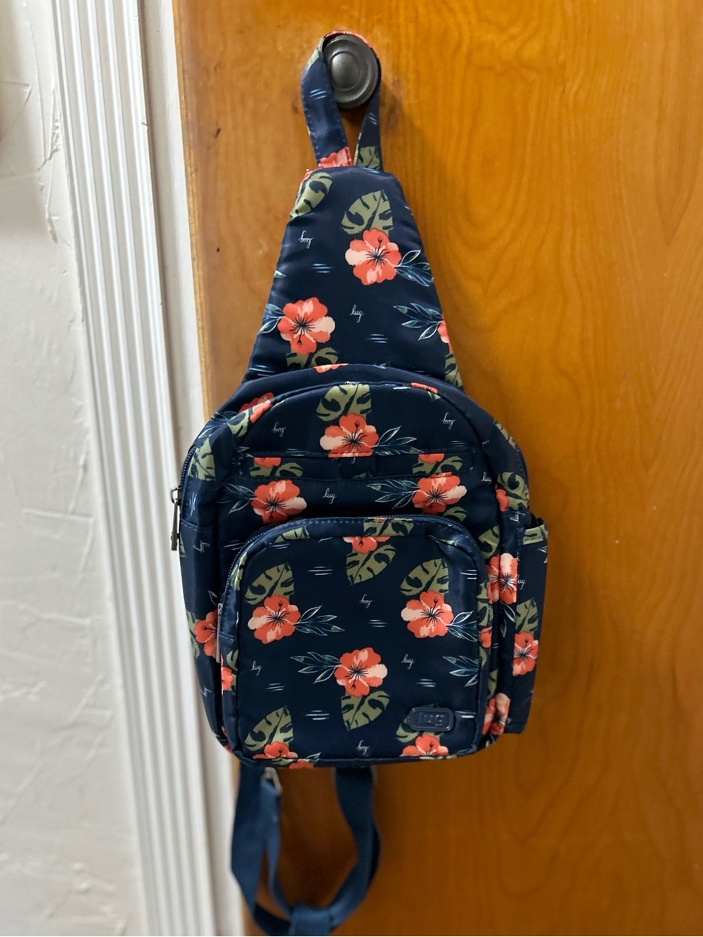 Lug Archer Floral Sling Backpack - Casual Crossbody Bag